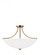 Geary traditional indoor dimmable LED large 4-light semi-flush convertible pendant in satin brass fi (38|7716504EN3-848)