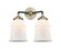 Canton - 2 Light - 14 inch - Black Antique Brass - Bath Vanity Light (3442|284-2W-BAB-G181-LED)
