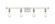 Bare Bulb - 4 Light - 36 inch - White Polished Chrome - Bath Vanity Light (3442|516-4W-WPC-LED)