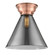 Cone - 1 Light - 12 inch - Antique Copper - Flush Mount (3442|623-1F-AC-G43-L-LED)