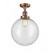 Beacon - 1 Light - 12 inch - Antique Copper - Semi-Flush Mount (3442|517-1CH-AC-G204-12-LED)