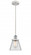 Cone - 1 Light - 6 inch - White Polished Chrome - Cord hung - Mini Pendant (3442|916-1P-WPC-G62-LED)