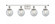 Beacon - 4 Light - 36 inch - White Polished Chrome - Bath Vanity Light (3442|916-4W-WPC-G204-6)