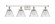 Cone - 4 Light - 38 inch - White Polished Chrome - Bath Vanity Light (3442|916-4W-WPC-G42)