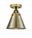 Appalachian - 1 Light - 8 inch - Black Antique Brass - Semi-Flush Mount (3442|288-1C-BAB-M13-AB-LED)