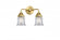 Canton - 2 Light - 13 inch - Satin Gold - Bath Vanity Light (3442|288-2W-SG-G182S-LED)