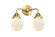 Beacon - 2 Light - 14 inch - Satin Gold - Bath Vanity Light (3442|288-2W-SG-G201-6-LED)