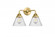 Cone - 2 Light - 16 inch - Satin Gold - Bath Vanity Light (3442|288-2W-SG-G44-LED)