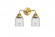 Bell - 2 Light - 13 inch - Satin Gold - Bath Vanity Light (3442|288-2W-SG-G52-LED)