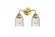 Bell - 2 Light - 13 inch - Satin Gold - Bath Vanity Light (3442|288-2W-SG-G54-LED)