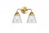 Cone - 2 Light - 14 inch - Satin Gold - Bath Vanity Light (3442|288-2W-SG-G64)