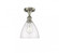 Bristol - 1 Light - 8 inch - Brushed Satin Nickel - Semi-Flush Mount (3442|516-1C-SN-GBD-754-LED)