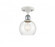Athens - 1 Light - 6 inch - White Polished Chrome - Semi-Flush Mount (3442|516-1C-WPC-G122-6)