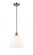 Bristol - 1 Light - 9 inch - Antique Copper - Cord hung - Mini Pendant (3442|516-1P-AC-GBD-91-LED)