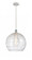 Athens Deco Swirl - 1 Light - 14 inch - White Polished Chrome - Cord hung - Pendant (3442|516-1P-WPC-G1213-14)