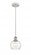 Athens - 1 Light - 6 inch - White Polished Chrome - Cord hung - Mini Pendant (3442|516-1P-WPC-G124-6)