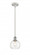 Athens - 1 Light - 6 inch - White Polished Chrome - Mini Pendant (3442|516-1S-WPC-G122-6-LED)