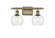 Athens - 2 Light - 16 inch - Antique Brass - Bath Vanity Light (3442|516-2W-AB-G122-6)