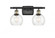 Athens - 2 Light - 16 inch - Black Antique Brass - Bath Vanity Light (3442|516-2W-BAB-G122-6-LED)