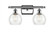 Athens - 2 Light - 16 inch - Polished Chrome - Bath Vanity Light (3442|516-2W-PC-G122-6-LED)