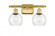 Athens - 2 Light - 16 inch - Satin Gold - Bath Vanity Light (3442|516-2W-SG-G122-6)