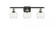 Athens - 3 Light - 26 inch - Black Antique Brass - Bath Vanity Light (3442|516-3W-BAB-G122-6-LED)