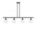 Athens - 4 Light - 48 inch - Matte Black - Stem hung - Island Light (3442|516-4I-BK-G122-6)