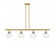 Athens - 4 Light - 48 inch - Satin Gold - Stem hung - Island Light (3442|516-4I-SG-G122-6-LED)