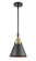 Appalachian - 1 Light - 8 inch - Black Antique Brass - Mini Pendant (3442|447-1S-BAB-M13-BK)
