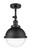 Hampden - 1 Light - 9 inch - Matte Black - Adjustable Semi-Flush Mount (3442|201F-BK-HFS-82-BK-LED)