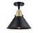 Briarcliff - 1 Light - 10 inch - Black Antique Brass - Semi-Flush Mount (3442|447-1C-BAB-M10-BK)