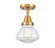 Olean - 1 Light - 7 inch - Satin Gold - Semi-Flush Mount (3442|447-1C-SG-G322)