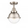 Hampden - 1 Light - 7 inch - Brushed Satin Nickel - Semi-Flush Mount (3442|447-1C-SN-HFS-62-SN)