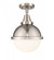 Hampden - 1 Light - 9 inch - Brushed Satin Nickel - Semi-Flush Mount (3442|447-1C-SN-HFS-81-SN)