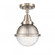 Hampden - 1 Light - 7 inch - Brushed Satin Nickel - Flush Mount (3442|447-1C-SN-HFS-64-SN-LED)