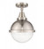 Hampden - 1 Light - 9 inch - Brushed Satin Nickel - Semi-Flush Mount (3442|447-1C-SN-HFS-84-SN-LED)