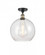 Athens - 1 Light - 12 inch - Black Antique Brass - Semi-Flush Mount (3442|516-1C-BAB-G124-12-LED)