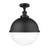 Hampden - 1 Light - 13 inch - Matte Black - Semi-Flush Mount (3442|517-1CH-BK-HFS-122-BK)