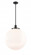 Beacon - 1 Light - 18 inch - Matte Black - Stem Hung - Pendant (3442|201S-BK-G201-18-LED)
