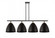 Bristol - 4 Light - 50 inch - Black Antique Brass - Cord hung - Island Light (3442|516-4I-BAB-MBD-12-BK-LED)