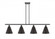 Berkshire - 4 Light - 48 inch - Matte Black - Stem hung - Island Light (3442|516-4I-BK-MBC-8-BK-LED)