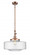 Bridgeton - 1 Light - 16 inch - Antique Copper - Stem Hung - Adjustable Mini Pendant (3442|206-AC-G694-16-LED)