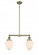 Bullet - 2 Light - 24 inch - Antique Brass - Stem Hung - Adjustable Island Light (3442|209-AB-G661-7-LED)
