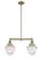 Bullet - 2 Light - 24 inch - Antique Brass - Stem Hung - Adjustable Island Light (3442|209-AB-G664-7-LED)
