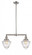 Bullet - 2 Light - 24 inch - Brushed Satin Nickel - Stem Hung - Adjustable Island Light (3442|209-SN-G664-7-LED)