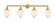 Bullet - 4 Light - 46 inch - Satin Gold - Adjustable Bath Vanity Light (3442|215-SG-G661-7)