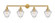 Bullet - 4 Light - 46 inch - Satin Gold - Adjustable Bath Vanity Light (3442|215-SG-G664-7-LED)