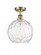 Athens Water Glass - 1 Light - 10 inch - Antique Brass - Semi-Flush Mount (3442|516-1C-AB-G1215-10)