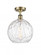 Athens Water Glass - 1 Light - 10 inch - Antique Brass - Semi-Flush Mount (3442|516-1C-AB-G1215-10-LED)