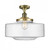 Bridgeton - 1 Light - 16 inch - Antique Brass - Semi-Flush Mount (3442|517-1CH-AB-G694-16)